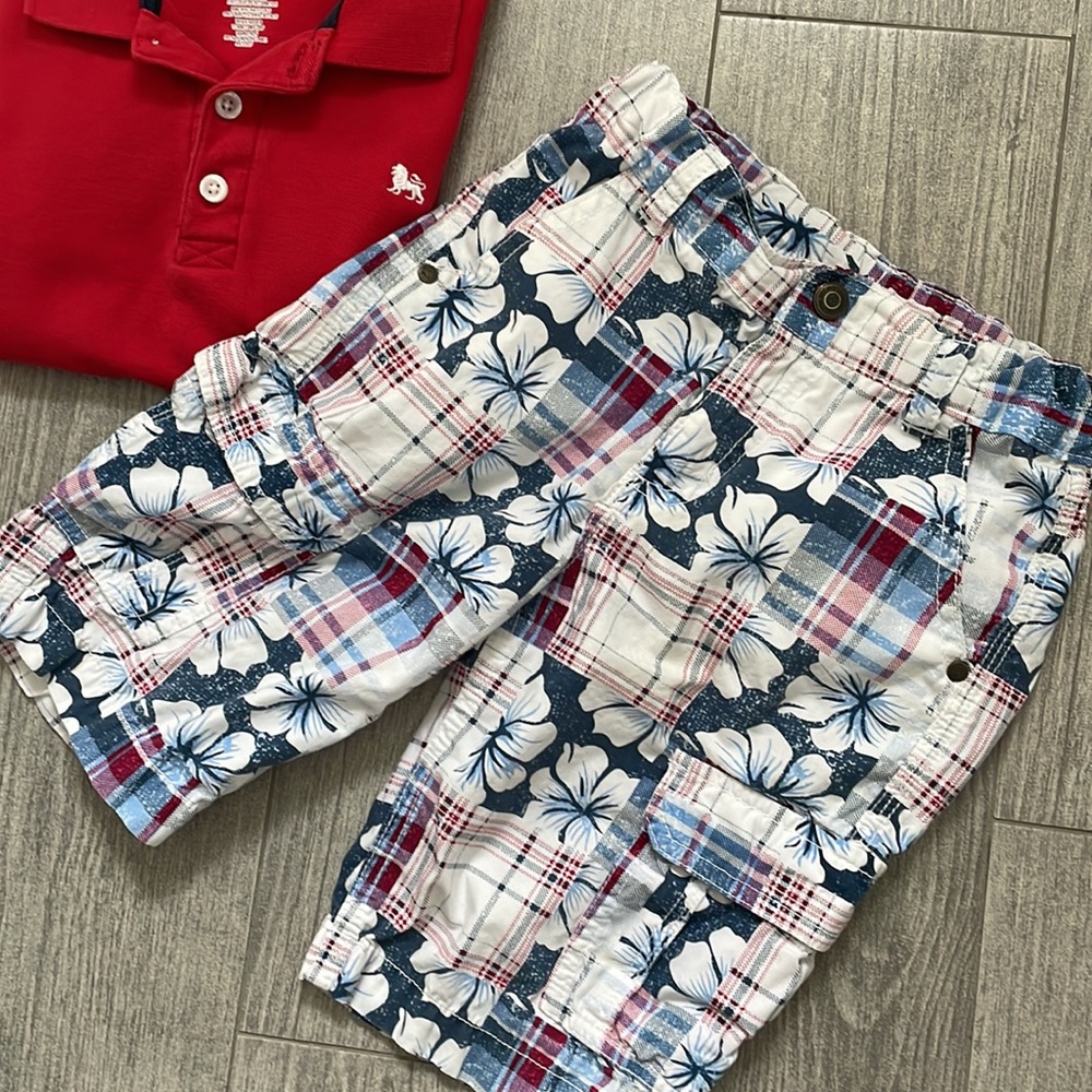 CRAZY 8 Boy Shorts Red Blue White 5